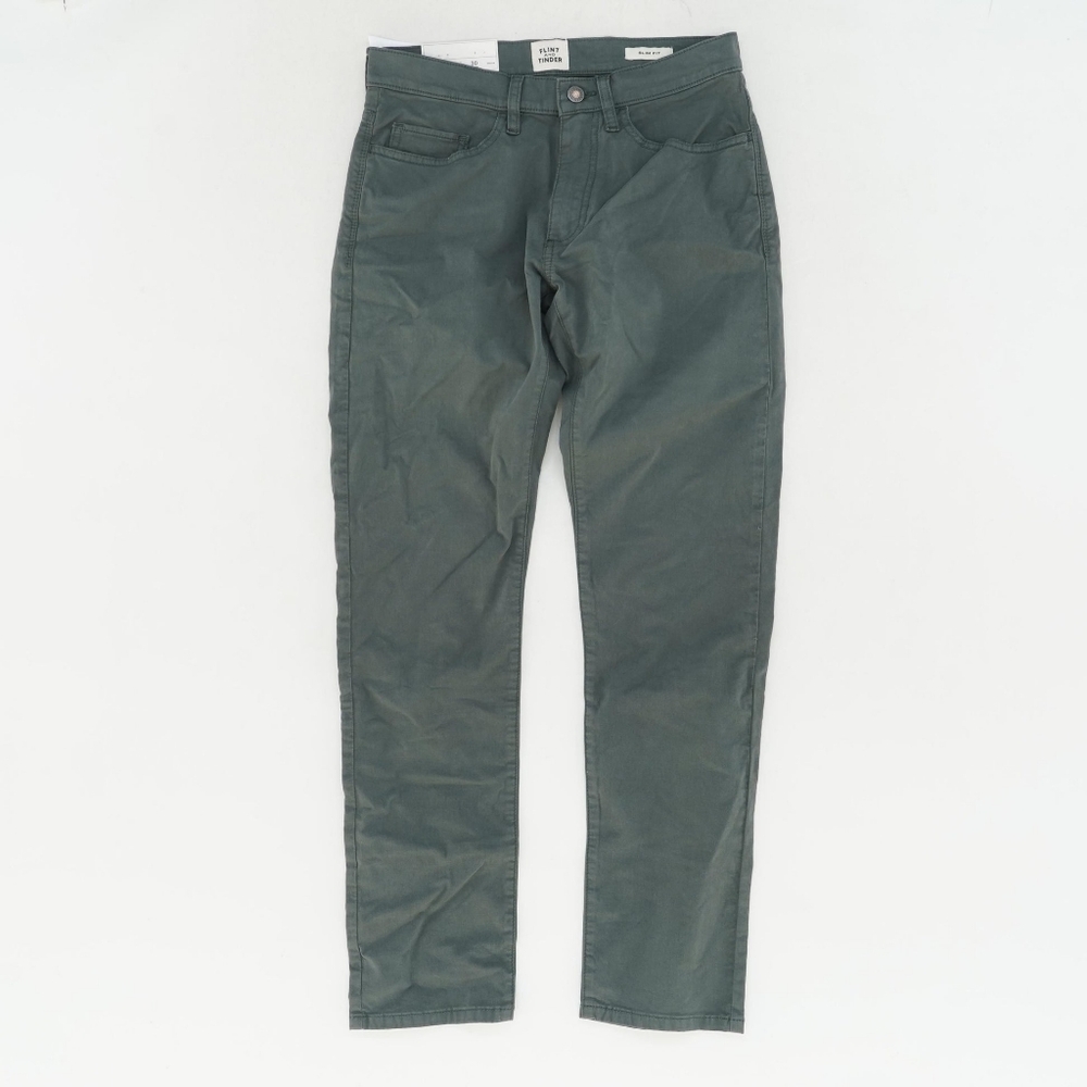 Flint and Tinder Mens 365 Slim Fit Pants Green Size 29x30 Casual NWOT